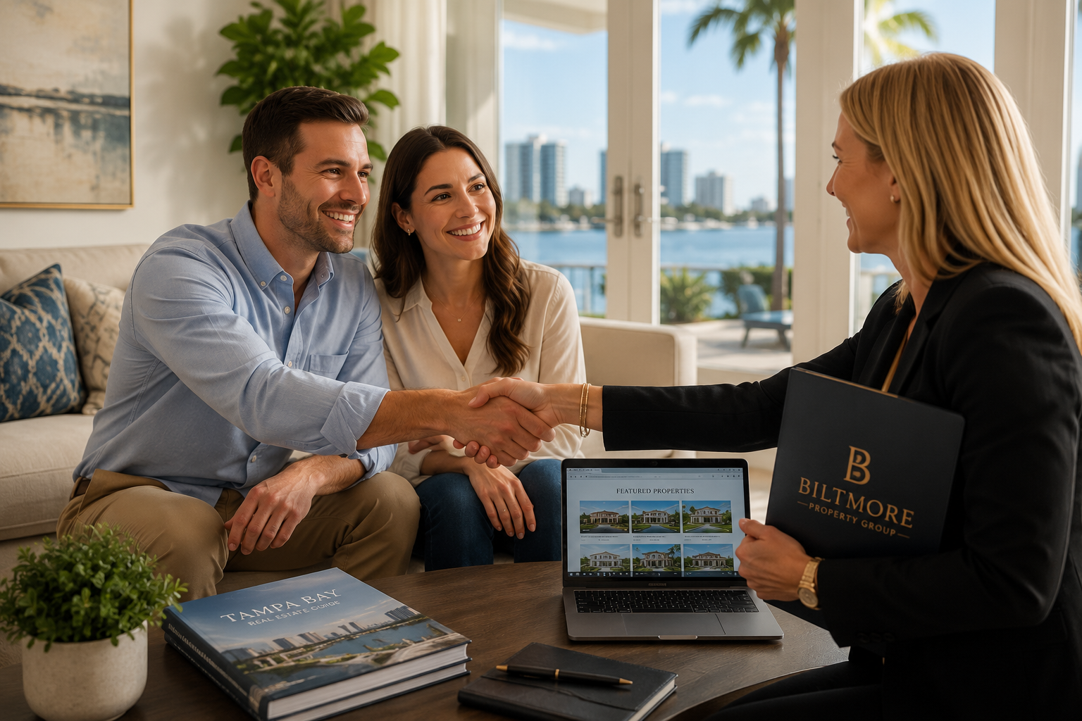 Homebuyers touring a Tampa Bay property